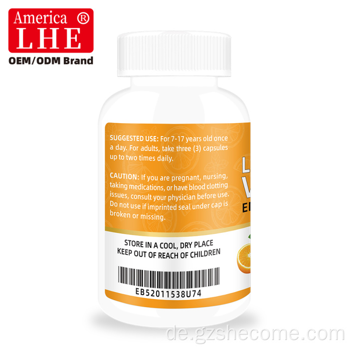 Shecome Liposomale Vitamin-C-Kapseln, antioxidative Unterstützung